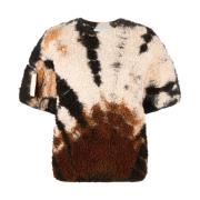 Jil Sander Beige Tie-Dye Bomull T-Shirt Brown, Dam