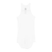 Rick Owens Ribbad Tanktop i Mjölk White, Dam