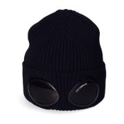 C.p. Company Räfflad Beanie med Goggle-linser Black, Herr