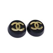 Chanel Vintage Pre-owned Metall rhngen Yellow, Dam