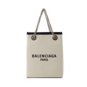 Balenciaga Bomull handvskor Beige, Dam