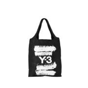 Y-3 Svart Shopper Väska Syntetisk Magnetisk Stängning Black, Unisex