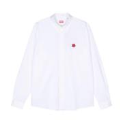 Kenzo Vit Blomma Broderad Skjorta White, Herr