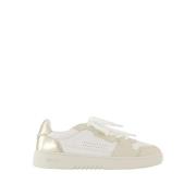 Axel Arigato Vit/Guld Läder Sneakers - Dice Lo White, Dam