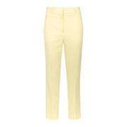 Ottod'Ame Cropped straight pants with pleats Yellow, Dam