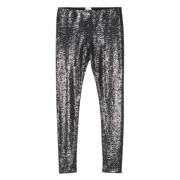 Isabel Marant Paljettdekorerade stretchleggings Gray, Dam