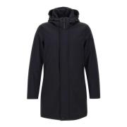 Peuterey Svart Sportig Parka Isoleringsklass Kollektion Black, Herr