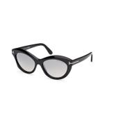 Tom Ford Svart Rök Spegel Solglasögon Ft1111 Black, Unisex