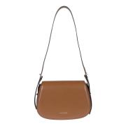 Michael Kors Stilig Flap Messenger Väska Brown, Dam