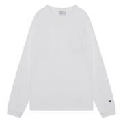 Champion Långärmad rund hals T-shirt White, Herr