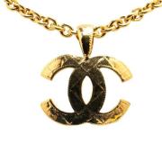 Chanel Vintage Pre-owned Metall halsband Yellow, Dam