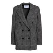 Harris Wharf London Double-Breasted Blazer Gray, Dam