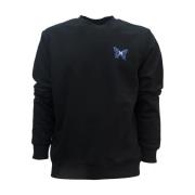 John Richmond Svart Bomull Polyester Sweatshirt Uma24002Fe P8 Black, H...