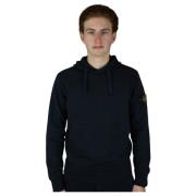 Stone Island Marinblå Felpa Hoodie Stiligt Design Blue, Herr