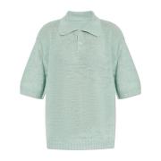 Maison Margiela Stickad polo Green, Dam