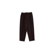 Jil Sander Burgundy Casual Cropped Byxor Elastisk Midja Brown, Herr