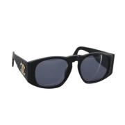 Chanel Vintage Pre-owned Plast solglasgon Black, Dam