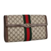 Gucci Vintage Pre-owned Laeder kuvertvskor Beige, Dam