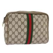 Gucci Vintage Pre-owned Canvas kuvertvskor Beige, Dam