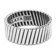 Nialaya Men's Sterling Silver Band Ring Gray, Herr