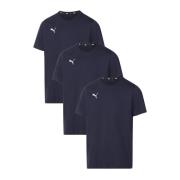 Puma Logo Bomull T-shirt Pack Blue, Herr