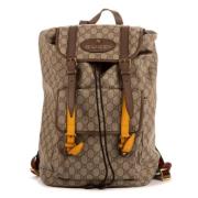 Gucci Vintage Pre-owned Canvas ryggsckar Beige, Dam