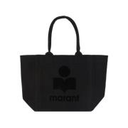 Isabel Marant Yenky Liten Toteväska Bomull Monogram Black, Dam