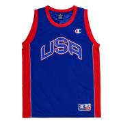 Champion Basketball Tank Top med USA Logo Blue, Herr