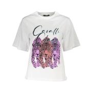 Cavalli Class Vit Bomull T-shirt med Korta ärmar White, Dam