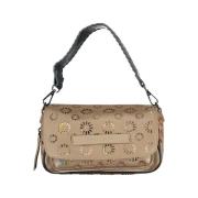 Desigual Beige Handväska med Justerbar Axelrem Beige, Dam