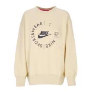 Nike Sportswear Crewneck Sweatshirt Oversized Utility Beige, Dam