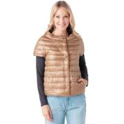 Herno Kort Nylon Dunvst med Dragkedja Beige, Dam