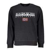 Napapijri Svart Sweatshirt med Tryck och Långa ärmar Black, Herr