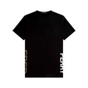 Fred Perry Svart Grafisk Branding T-Shirt Black, Herr