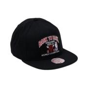 Mitchell & Ness Svart Bulls Mästare Snapback Mössa Black, Herr