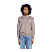 Ami Paris Ash Cardigan med Off-White Design Gray, Herr