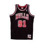 Mitchell & Ness Svart Bulls Rodman 91 Print T-shirt Black, Herr