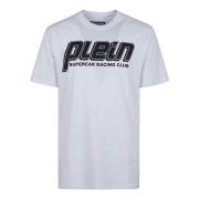 Philipp Plein Racing Club Rund Hals T-shirt White, Herr