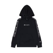 Champion Legacy Script Hoodie Svart Black, Herr