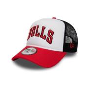 New Era Vit Bulls Team Trucker Keps White, Herr