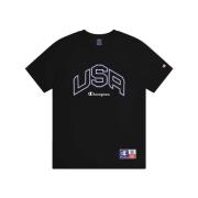 Champion Legacy Printed Logo Tee Svart Black, Herr