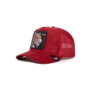 Goorin Bros Suede Dragon Trucker Cap Red, Herr