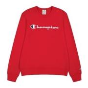 Champion Röd broderad logotyp crewneck sweatshirt Red, Herr