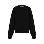 Alexander Wang Räfflad Pullover med Monogramdetaljer Black, Dam