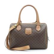 Celine Vintage Pre-owned Canvas handvskor Brown, Dam