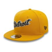 New Era Gul Detroit Tigers Wordmark Patch Keps Yellow, Herr