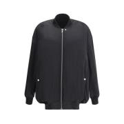 Rick Owens Urban Bomberjacka med Dubbel Dragkedja Black, Dam