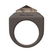 Rick Owens Kristall Pyramid Ring Brown, Dam