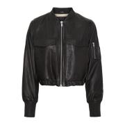 Notyz Kort Bomberjacka Svart Blank Silver Black, Dam