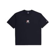 Champion Svart Broderad Logga Tee Black, Herr